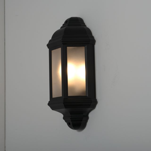 Manta E27 Half Lantern Black