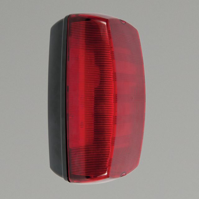 Monda 10w 4000K LED Bulkhead Blk with Red Diffuser