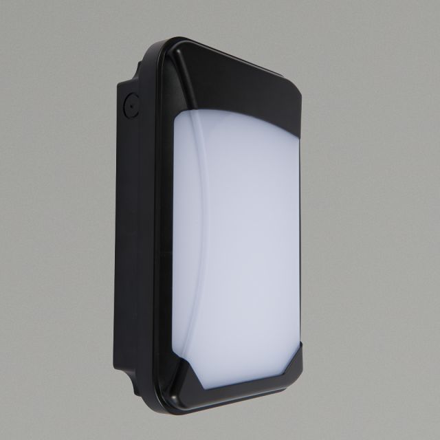 Siena Slim 15w 3xCCT LED EM Wall Pack Black