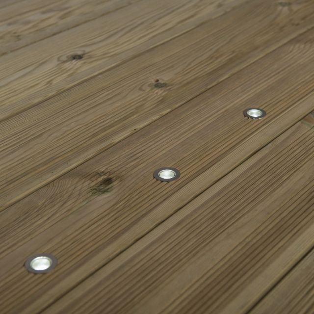 Cabello 3x0.1w 6000K LED 10 Light Decking Kit S/S