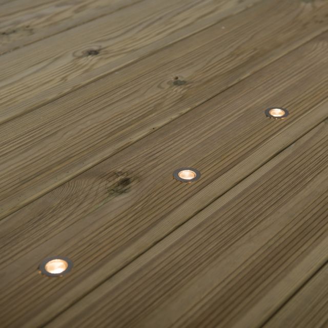 Cabello 3x0.1w 3000K LED 10 Light Decking Kit S/S