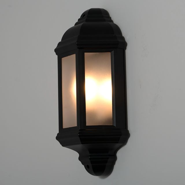 Manta E27 Half Lantern Black