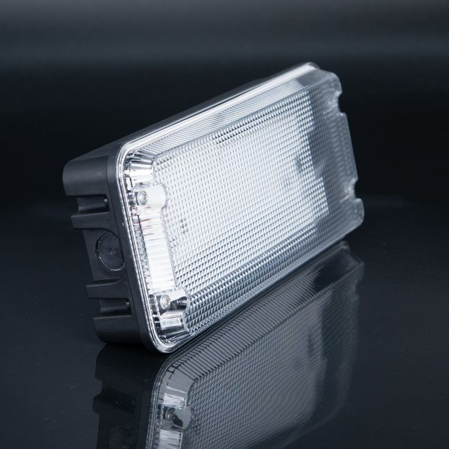 Monda 10w 4000K LED Bulkhead Blk with Clear Diffuser