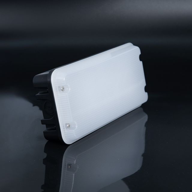 Monda 10w 4000K LED Bulkhead Blk with Opal Diffuser